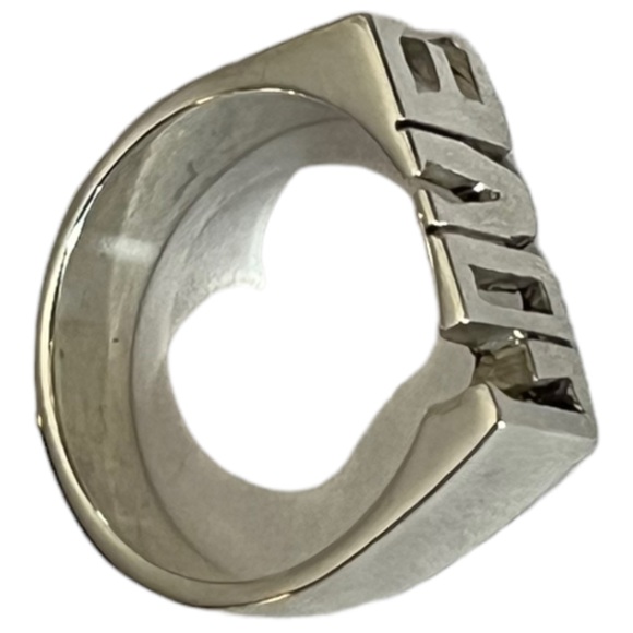 Sterling Silver “LOVE” Ring, Block Letters , 4.9G Size 6.5 - Picture 3 of 12